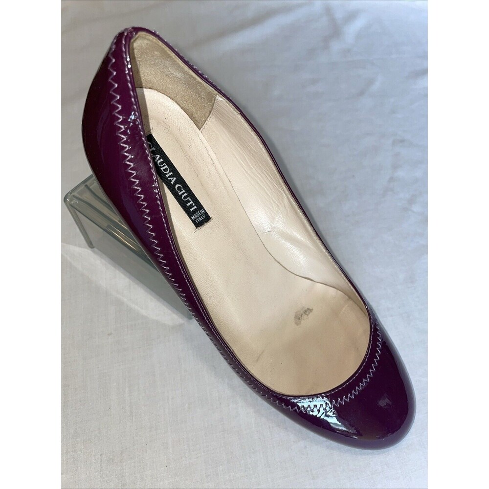 Claudia Ciuti Women’s Dressy Pumps Size 9.5 M Purple Leather Party Going Out